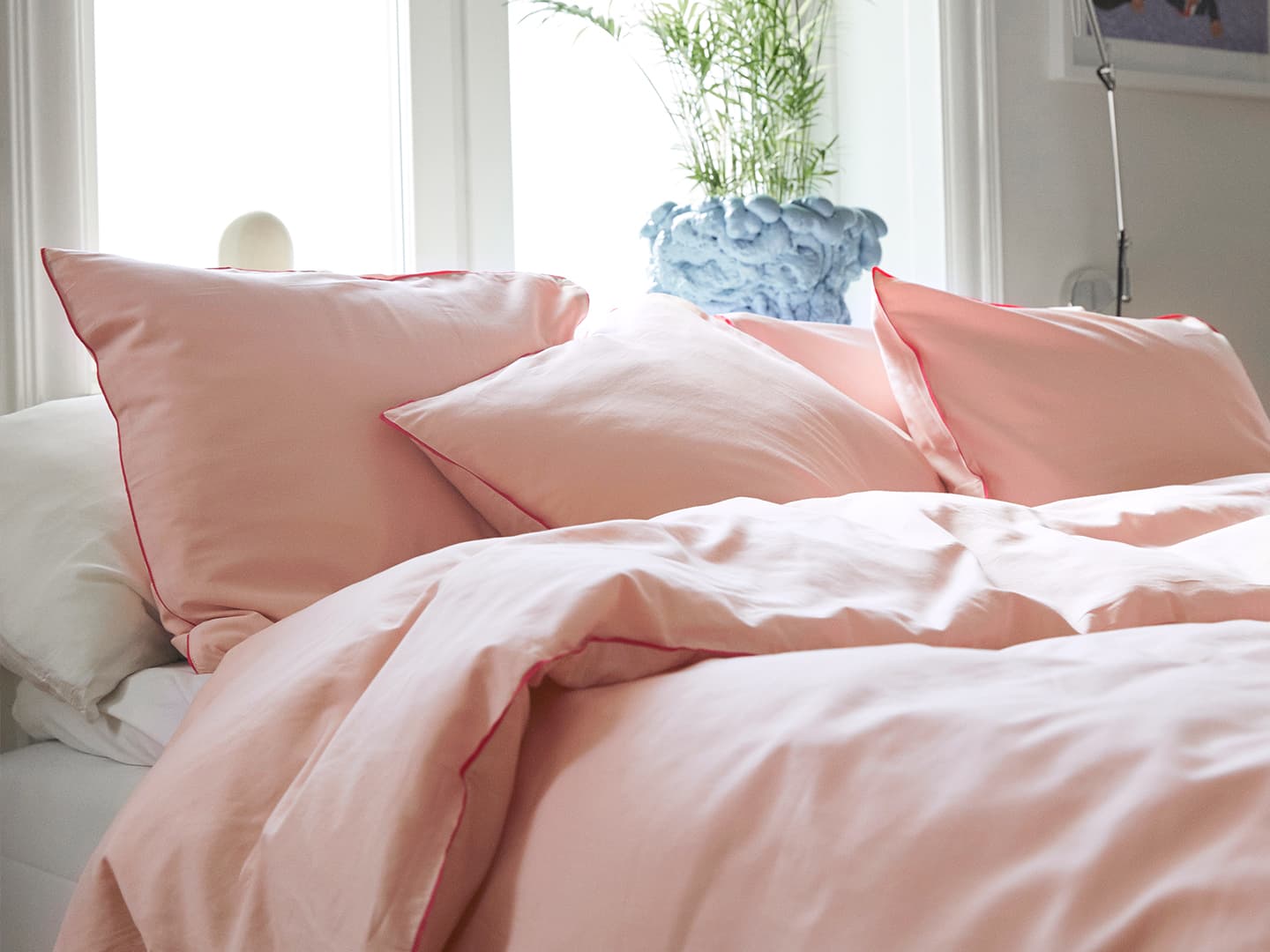 Påslakanset Strimma - Cherry Blossom Pink i gruppen Sängkläder / Påslakan hos A L V A (1100)