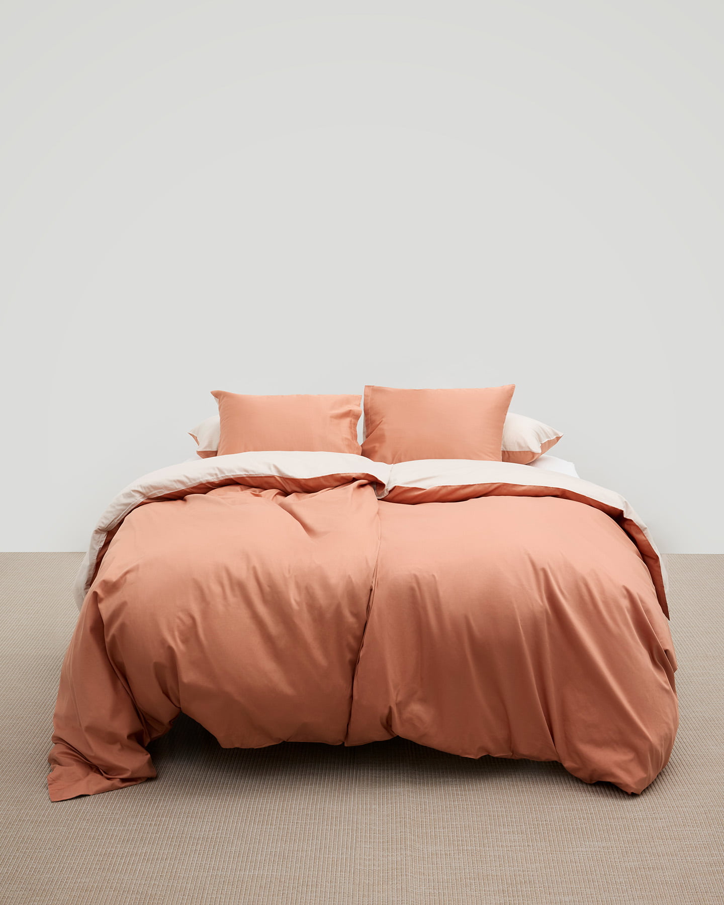 Påslakanset Tvenne - Pink Terracotta / Seashell Beige i gruppen Sängkläder / Påslakan hos A L V A (1232)