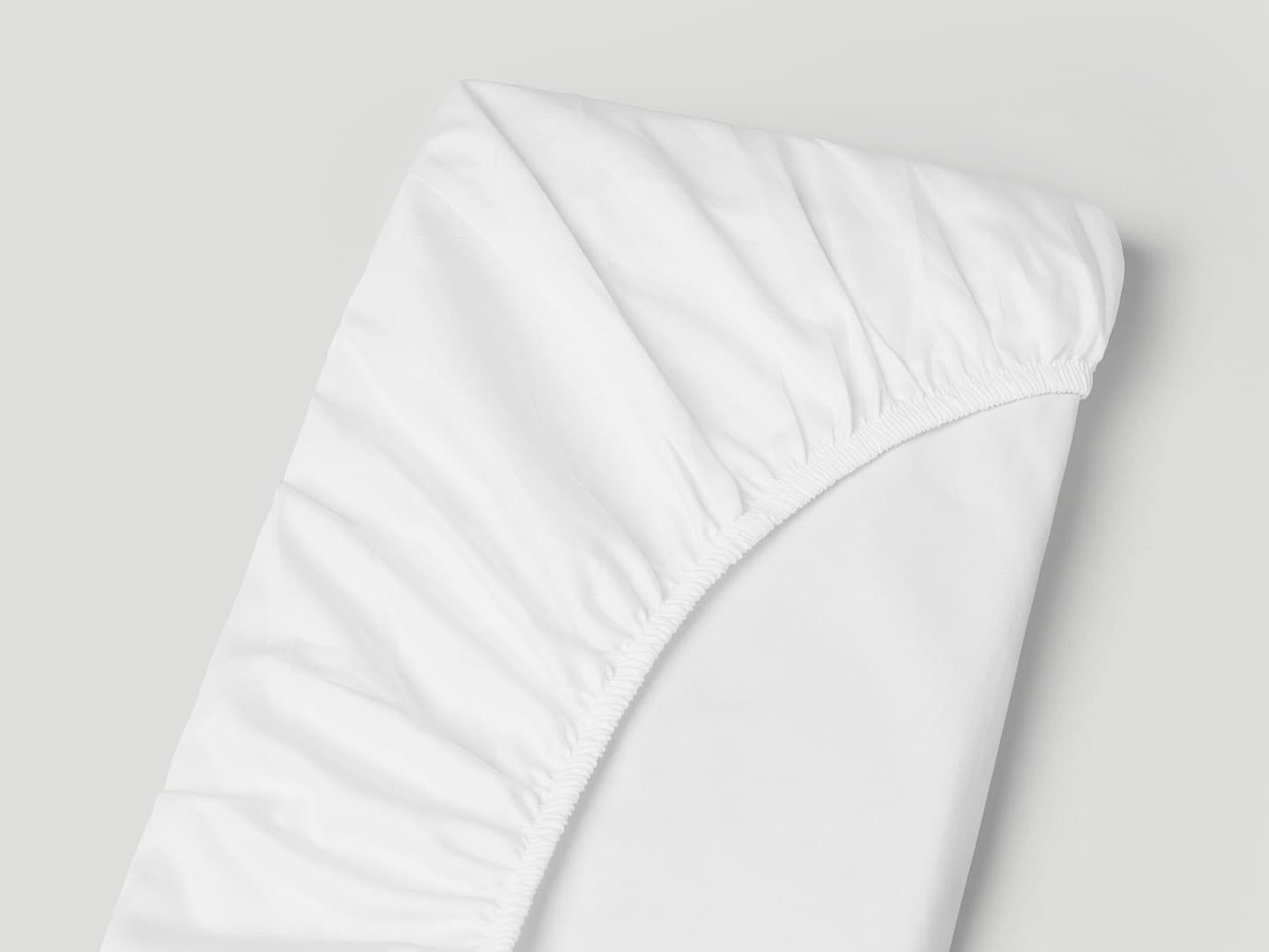 Dra-p-lakan Nejd Percale - Cloud White i gruppen Sngklder / Underlakan hos A L V A (1255)