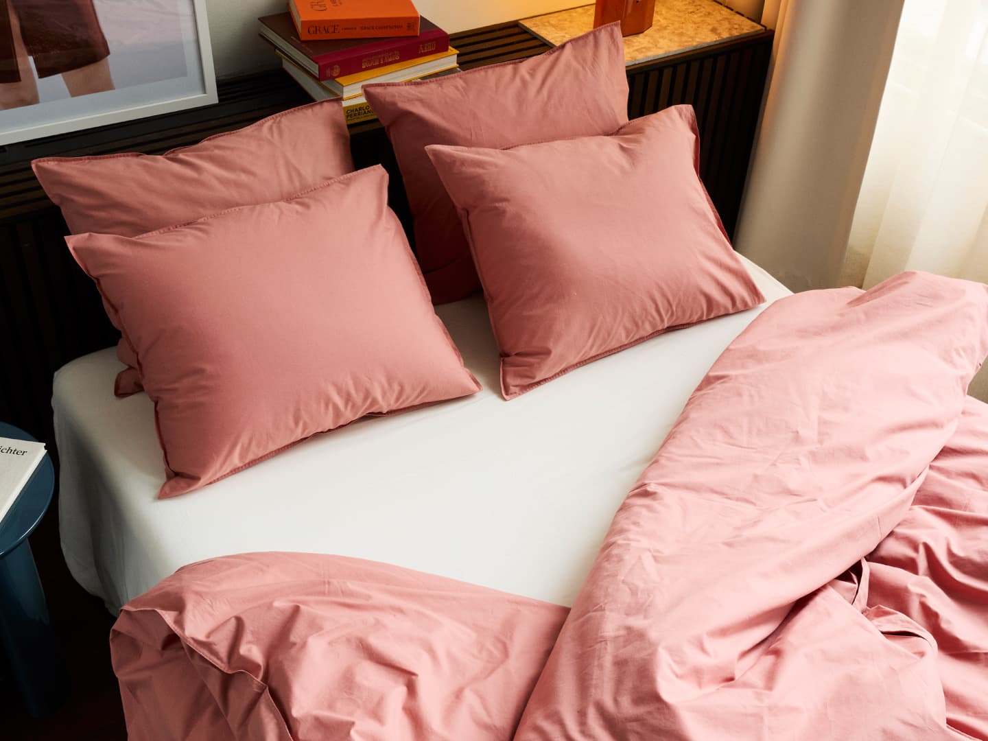 Påslakanset Nejd Percale - Ash Rose i gruppen Sängkläder hos A L V A (1264)
