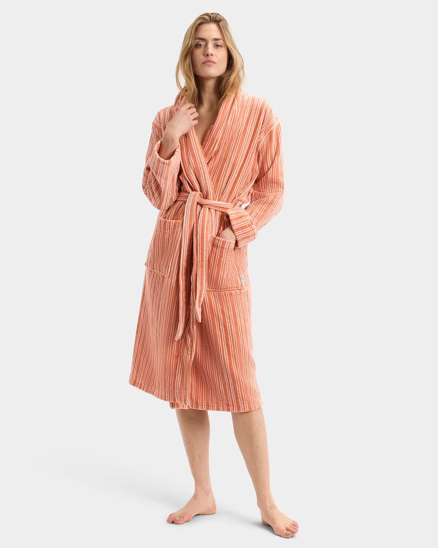 Morgonrock Vindel - Pink Terracotta & Cherry Blossom Pink i gruppen Badrum / Morgonrockar hos A L V A (1277)