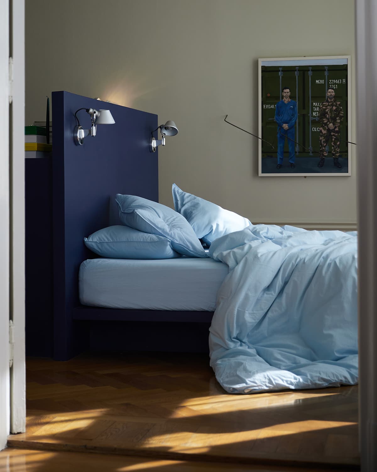 Två påslakan Nejd Ice Blue + fyra örngott i gruppen Julklappar hos A L V A (912)