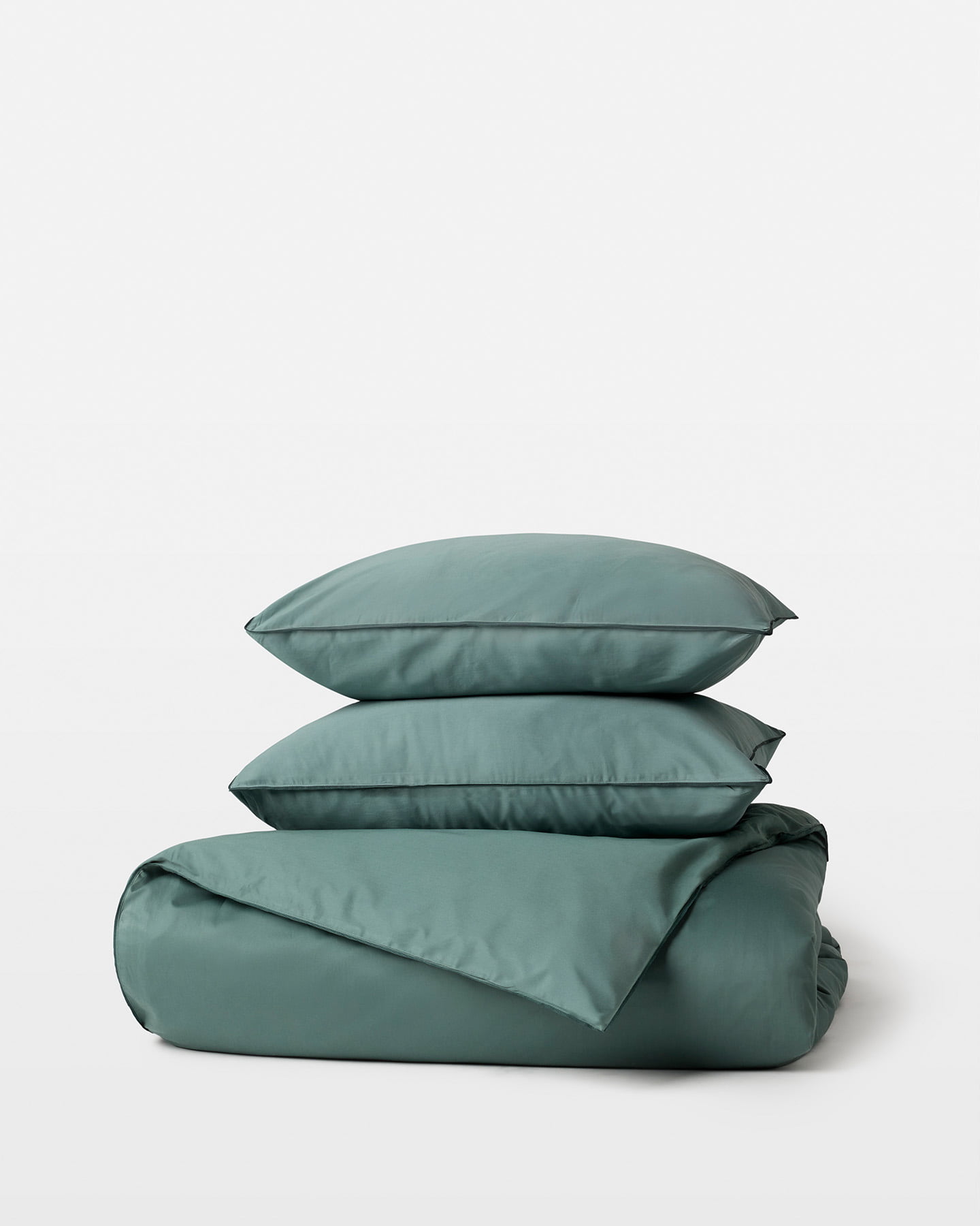 Påslakanset Strimma - Washed Bottle Green