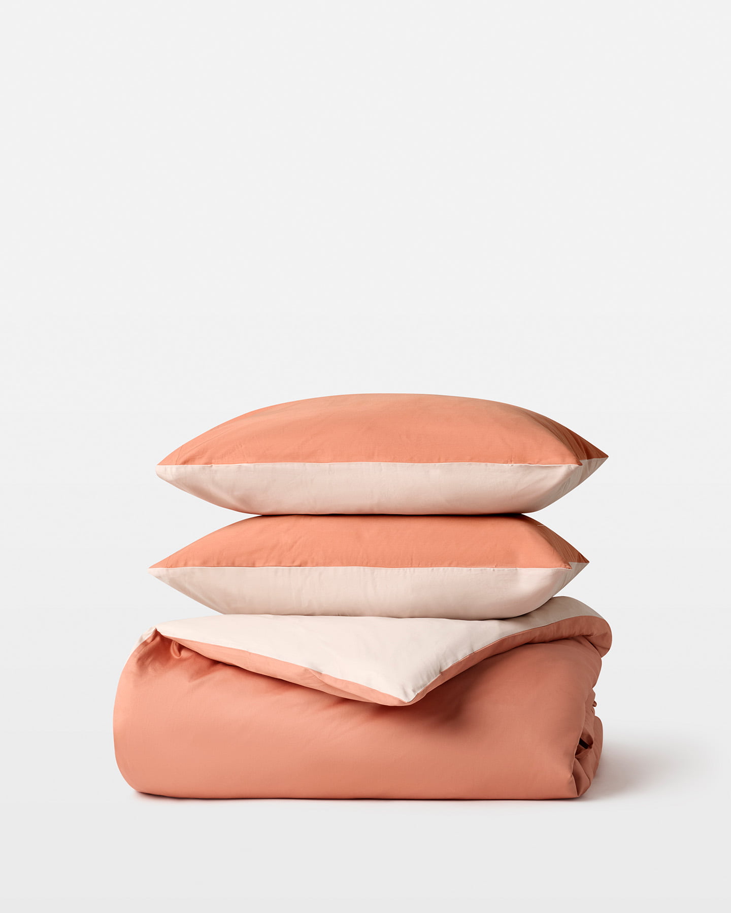 Påslakanset Tvenne - Pink Terracotta / Seashell Beige