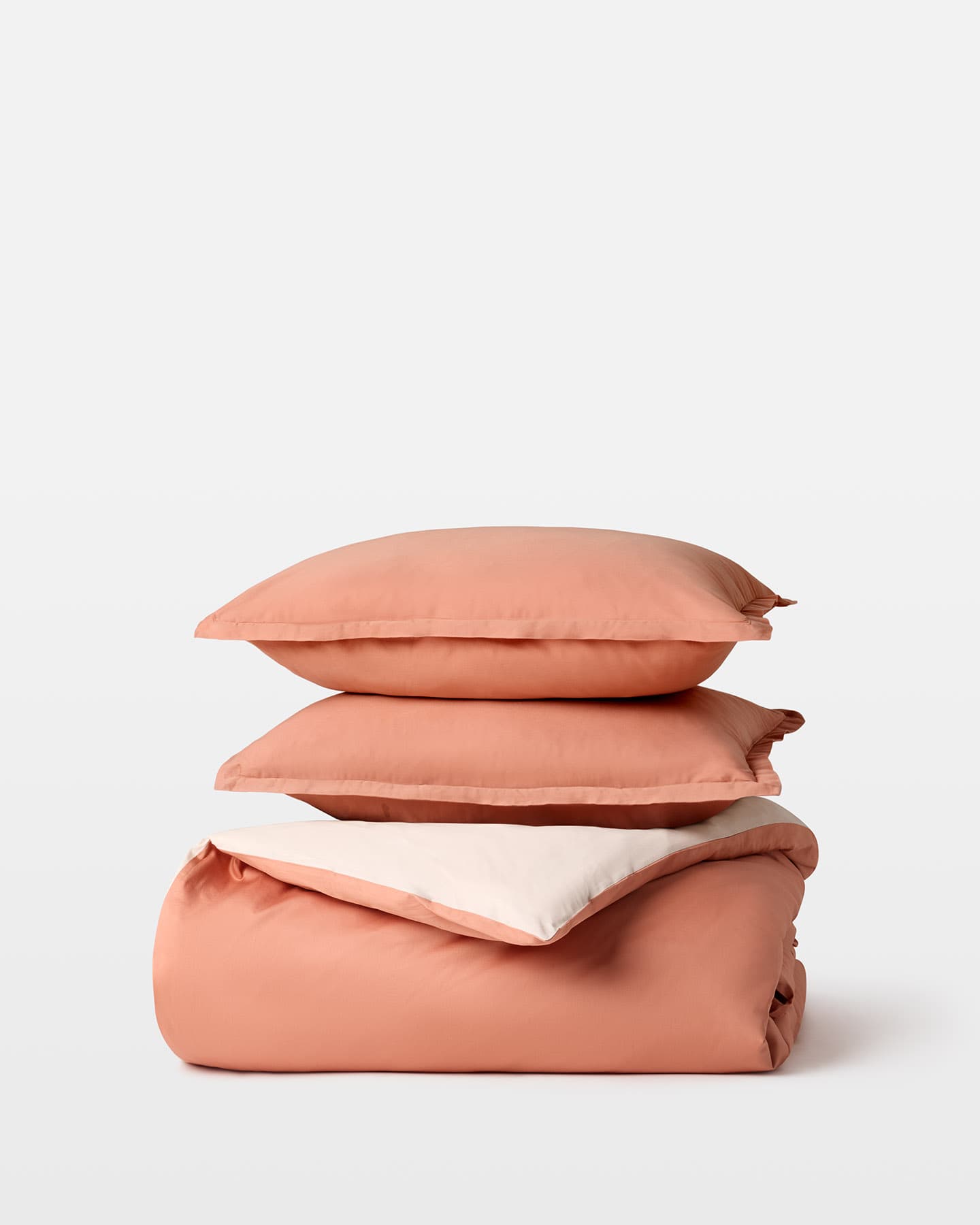 Påslakanset Tvenne - Pink Terracotta / Seashell Beige
