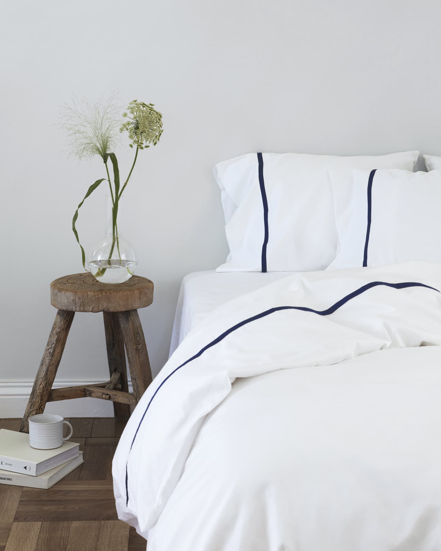 Två påslakan Gatt Cloud White + fyra örngott