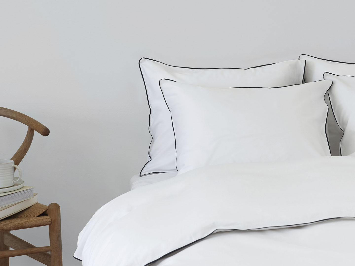 Örngott Strimma - Cloud White