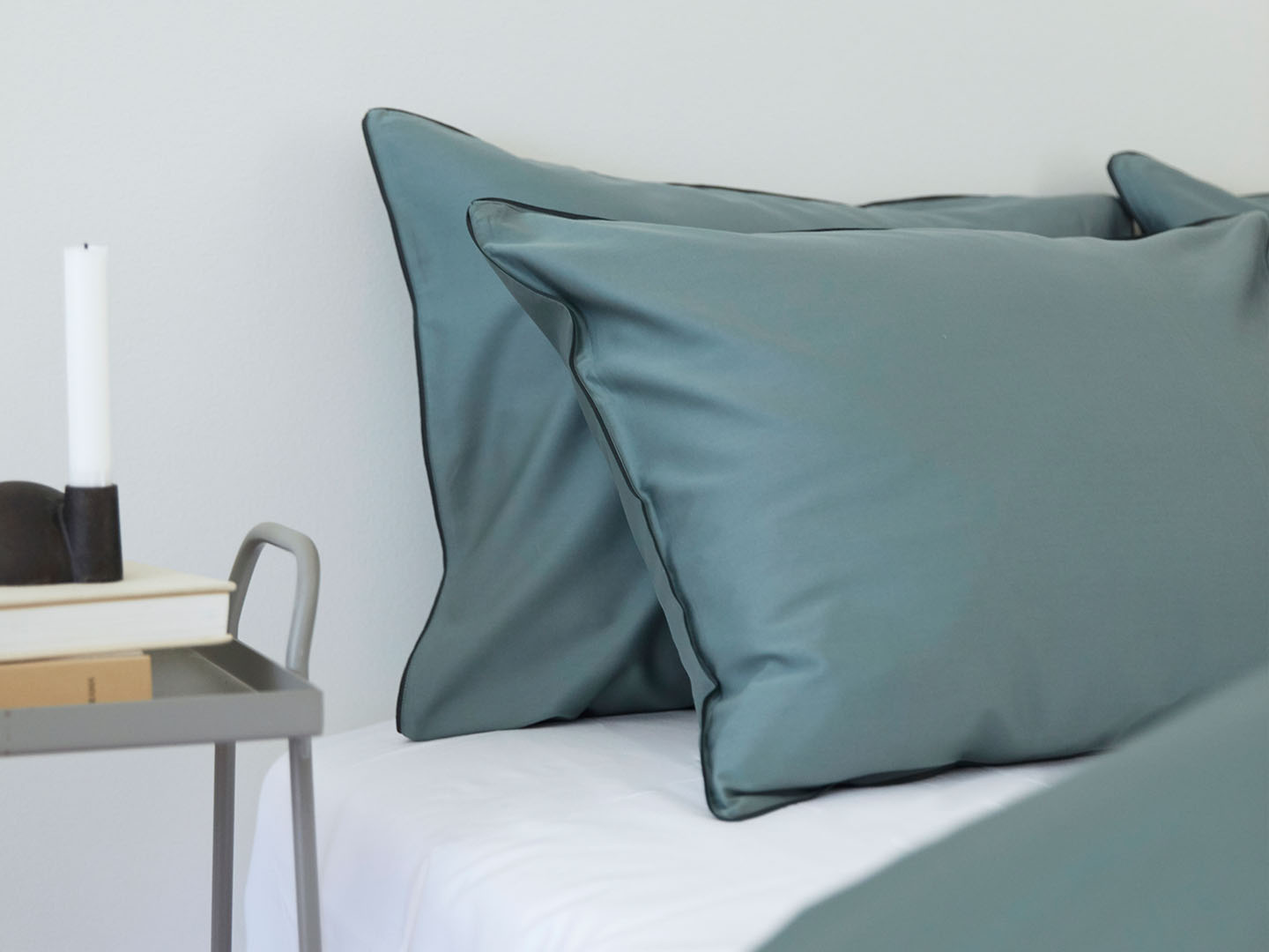 Örngott Strimma - Washed Bottle Green