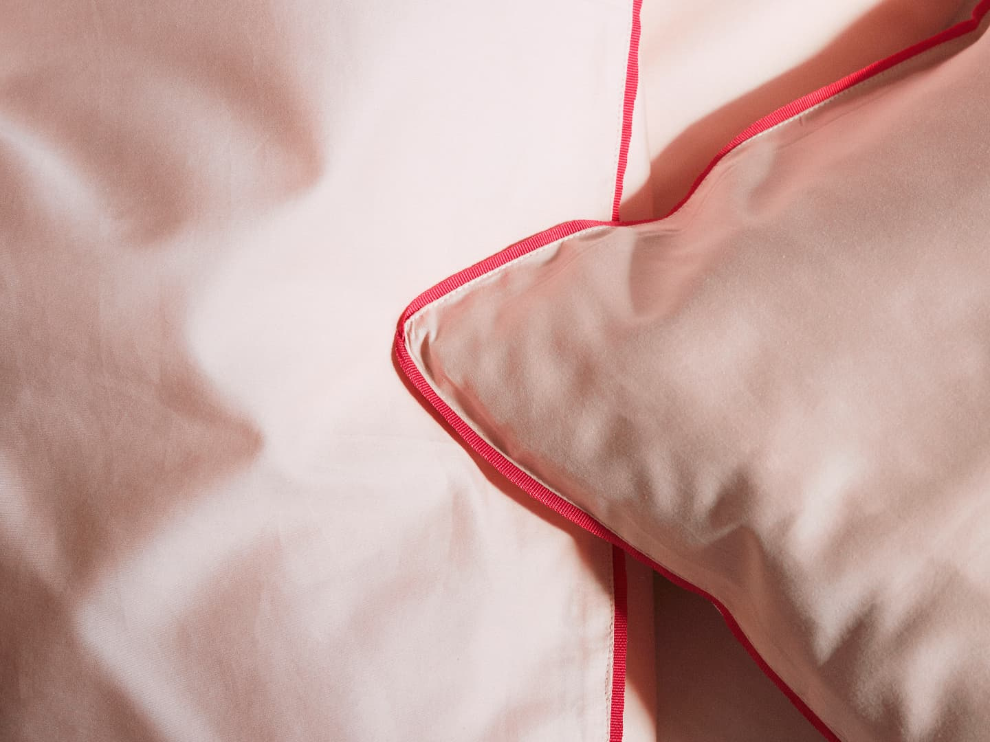 Örngott Strimma - Cherry Blossom Pink