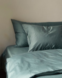 Underlakan Lind - Washed Bottle Green