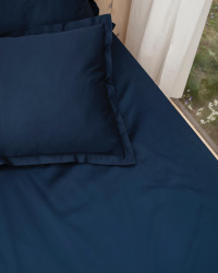 Dra-på-lakan Lind - Midnight Blue Dra-på-lakan Lind - Midnight Blue