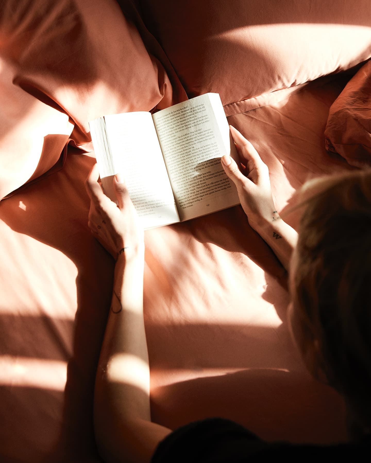 Dra-på-lakan Lind - Pink Terracotta