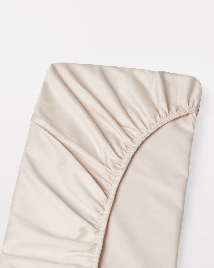 Dra-på-lakan Lind - Seashell Beige i gruppen Sängkläder / Underlakan hos A L V A (1137)