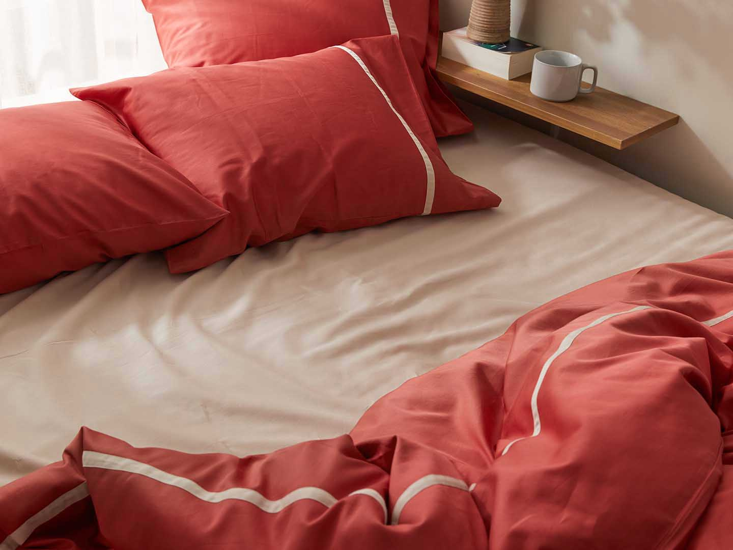 Dra-på-lakan Lind - Seashell Beige