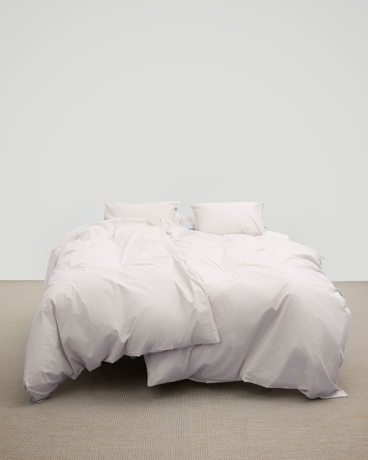 Påslakanset Nejd Percale - Pearl Grey i gruppen Sängkläder / Påslakan hos A L V A (1141)