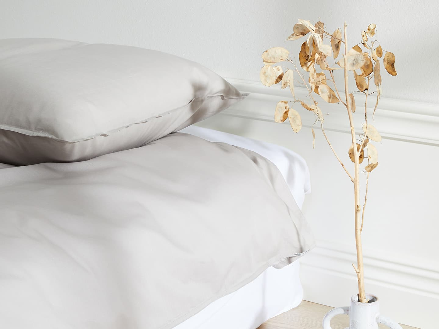 Örngott Nejd Percale - Khaki Grey