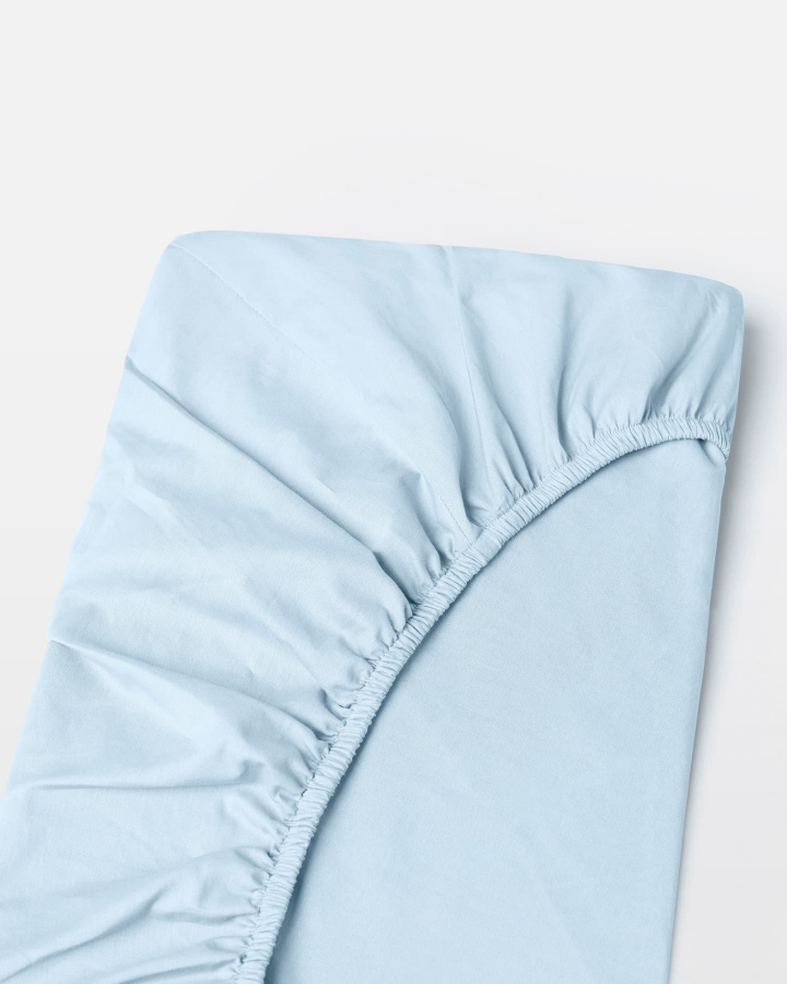 Dra-på-lakan Nejd Percale - Ice Blue i gruppen Sängkläder / Underlakan hos A L V A (1189)