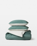 Påslakanset Tvenne - Washed Bottle Green / Misty Green