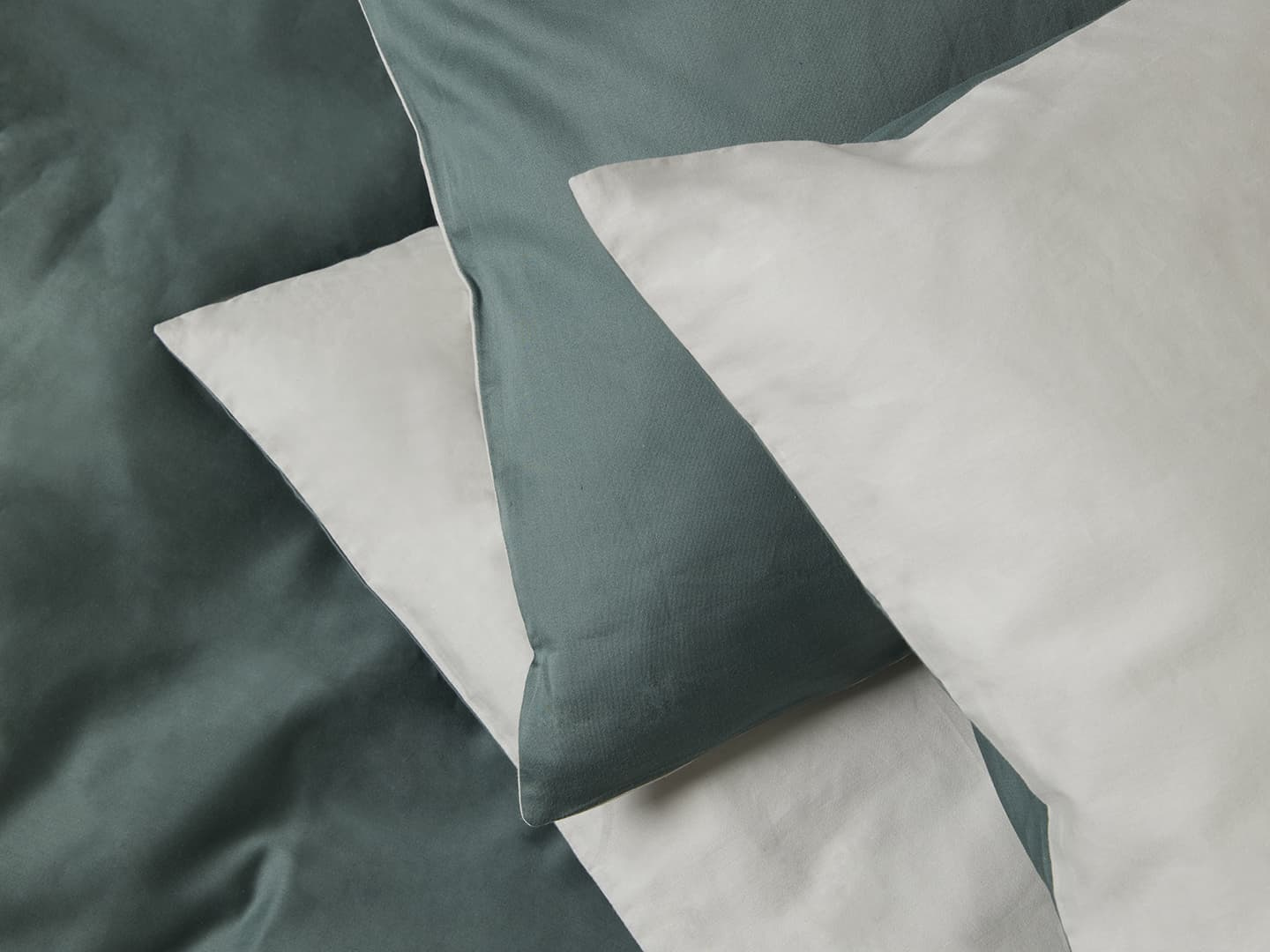 Örngott Tvenne - Washed Bottle Green / Misty Green