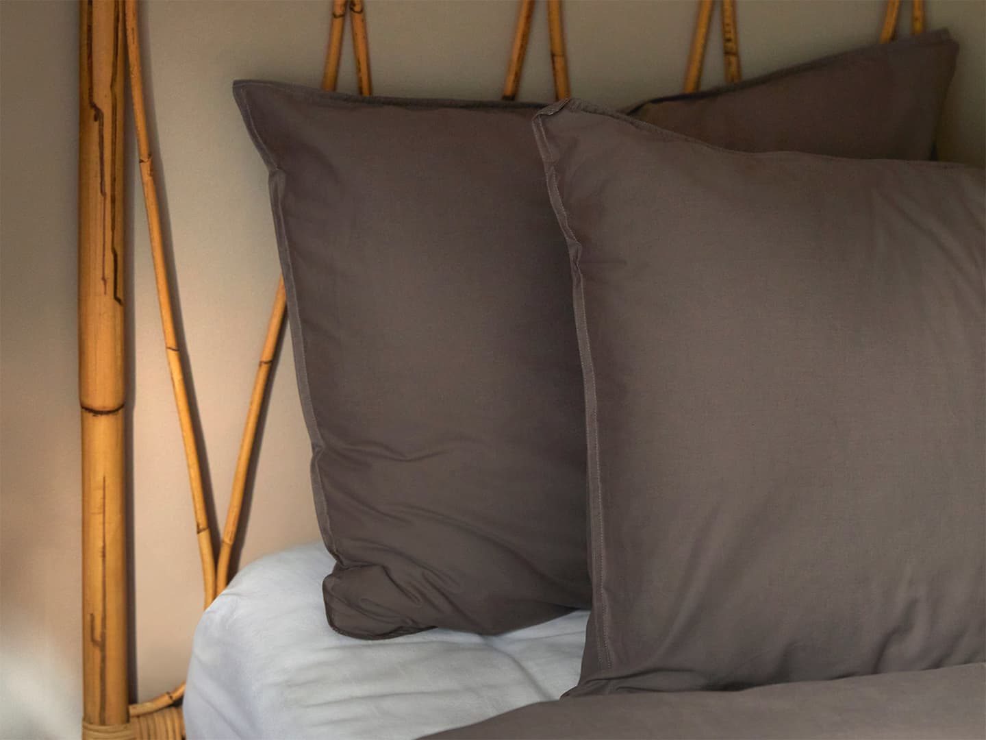 Örngott Nejd Percale - Deep Taupe