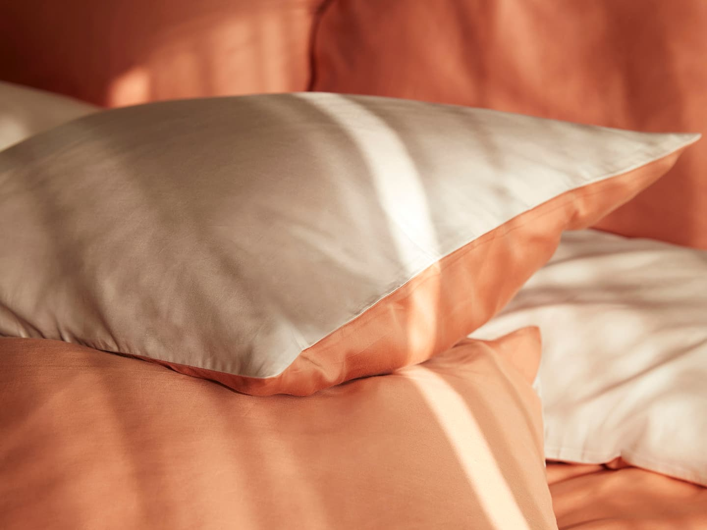 Örngott Tvenne - Pink Terracotta / Seashell Beige