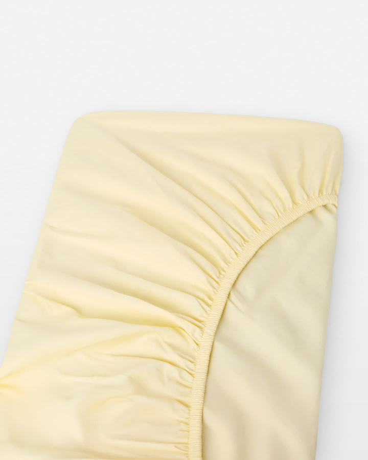 Dra-på-lakan Lind - Lemonade Yellow i gruppen Sängkläder / Underlakan hos A L V A (1241)