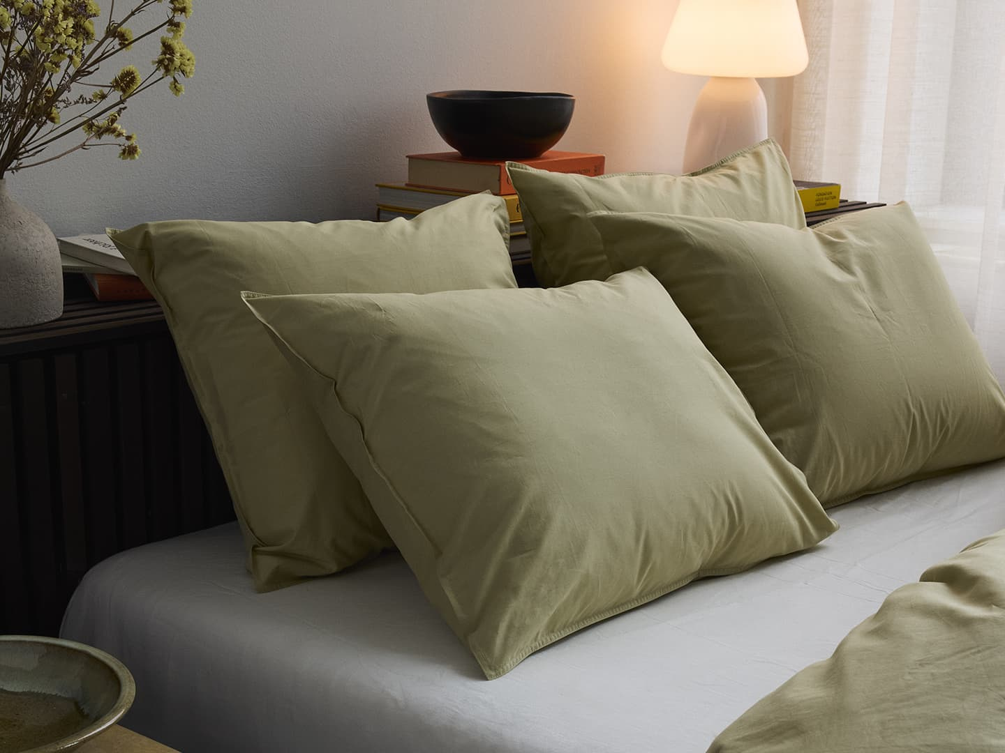 Örngott Nejd Percale - Meadow Green