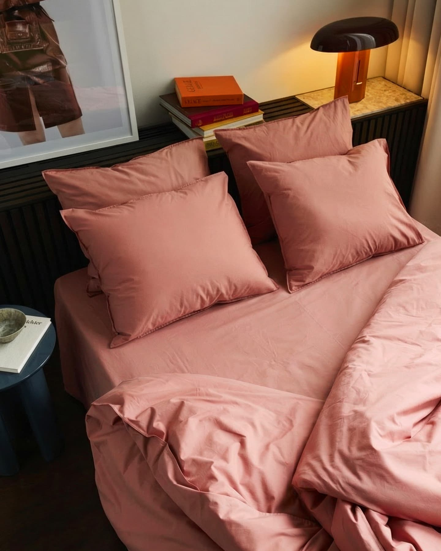 Dra-på-lakan Nejd Percale - Ash Rose