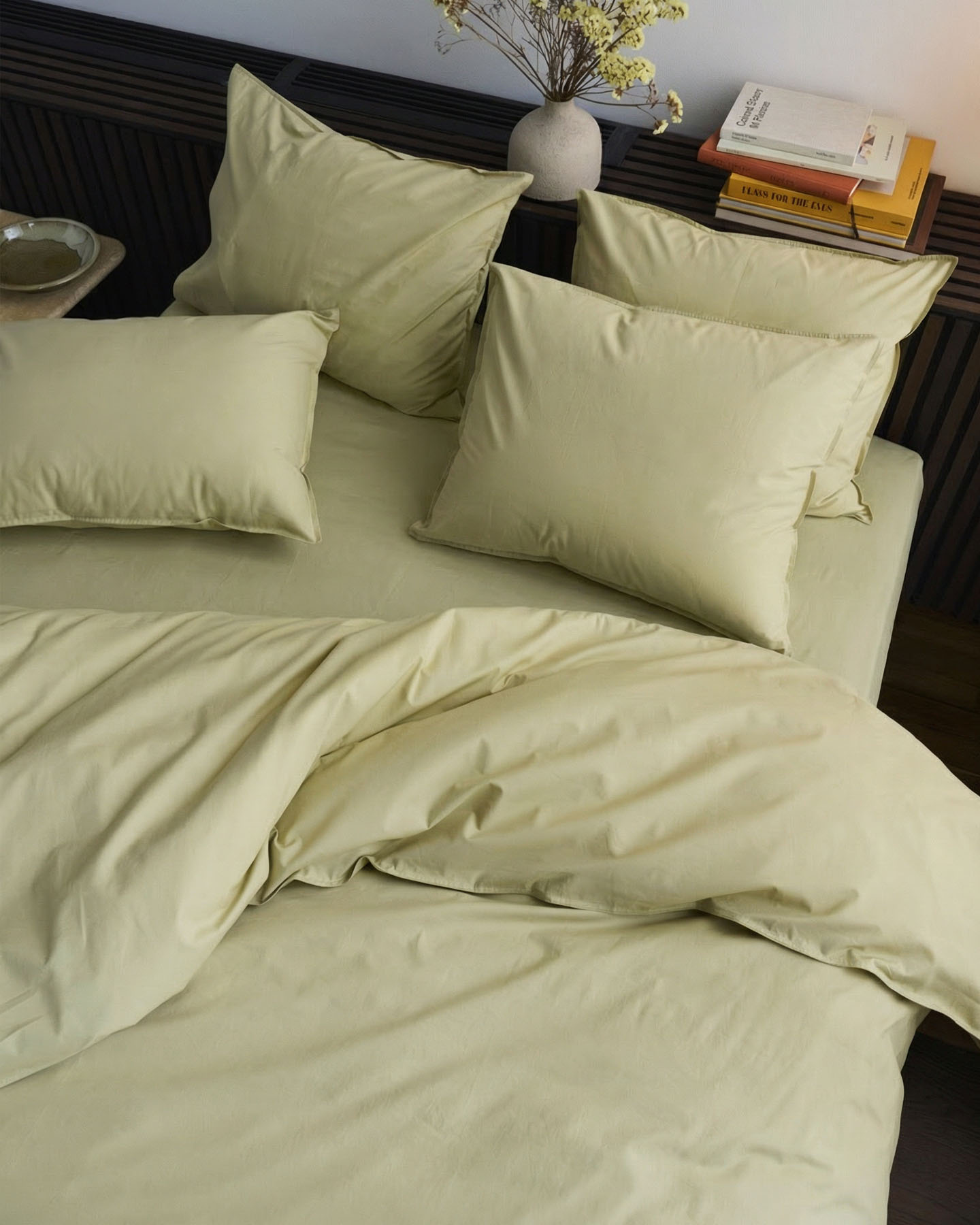 Dra-på-lakan Nejd Percale - Meadow Green