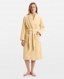Morgonrock Vindel - Honey Yellow / Seashell Beige