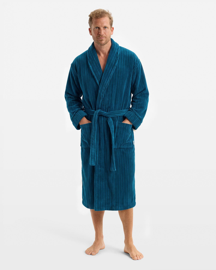 Morgonrock Vindel - Petrol Blue / Midnight Blue i gruppen Morgonrockar hos A L V A (1292)