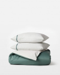 Påslakanset Tvenne - Washed Bottle Green / Misty Green