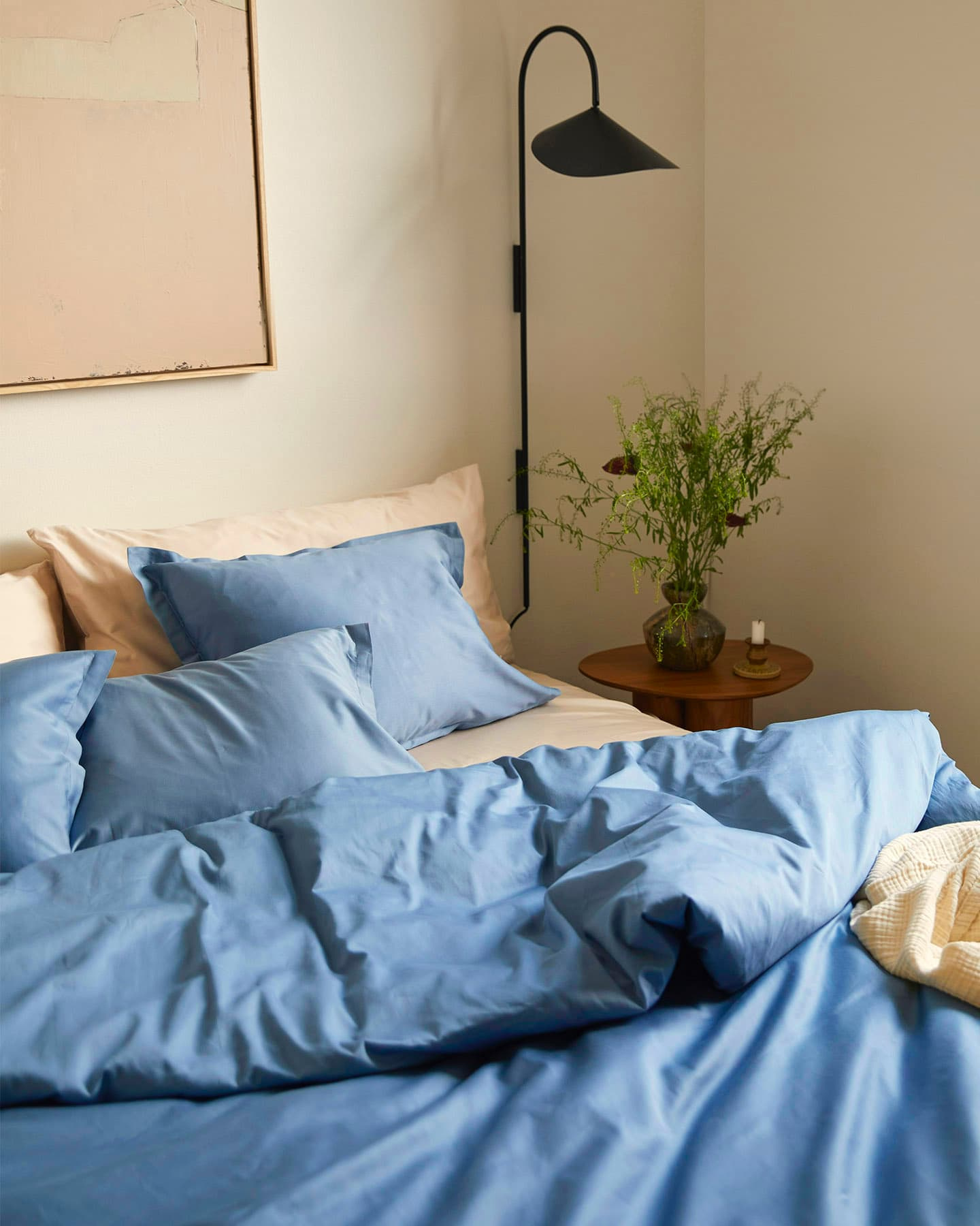 Två påslakan Vidd North Sea Blue + fyra örngott