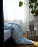 Två påslakan Nejd Ice Blue + fyra örngott