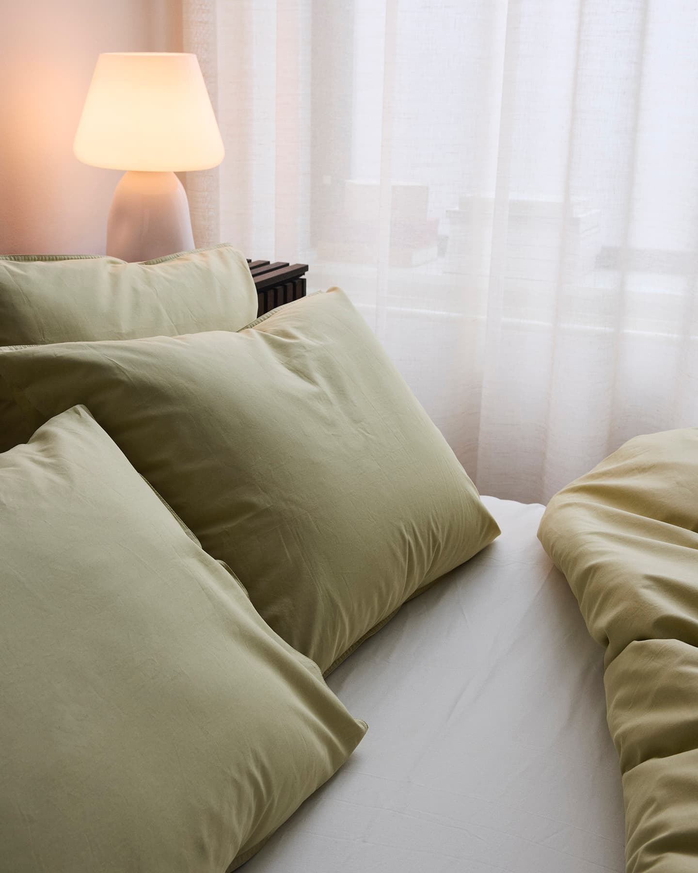 Två påslakan Nejd Meadow Green + fyra örngott