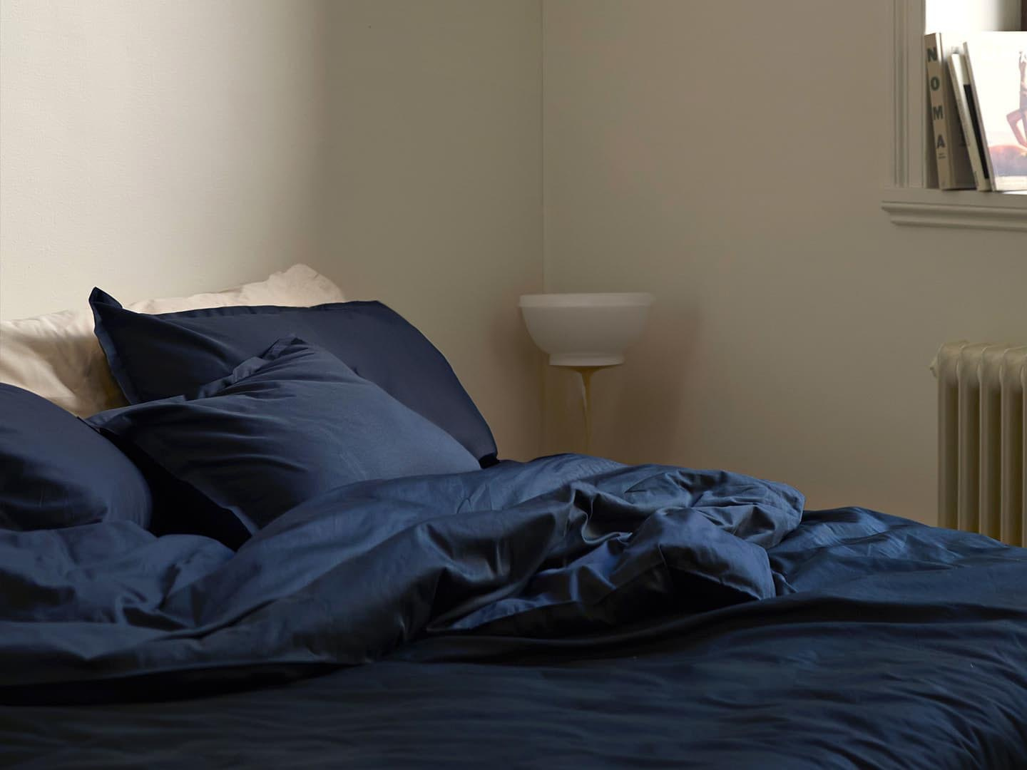 Två påslakan Vidd Midnight Blue + fyra örngott