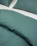 Två påslakan Strimma Washed Bottle Green + fyra örngott