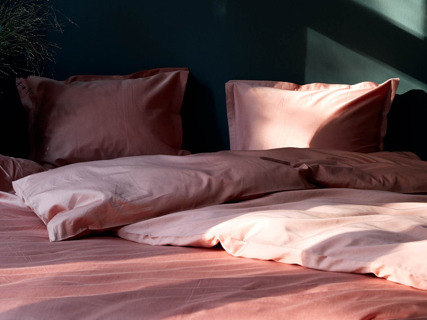 Två påslakan Vidd Pink Terracotta + fyra örngott