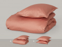 Två påslakan Vidd Pink Terracotta + fyra örngott