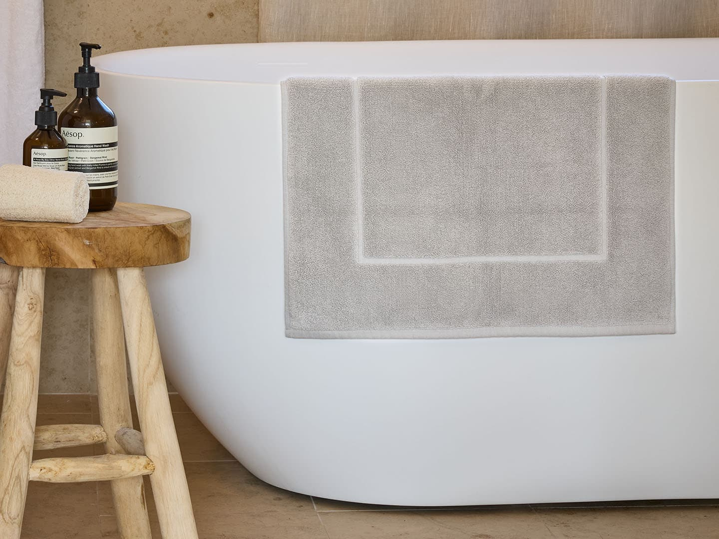 Badrumsmatta Essens - Concrete Grey - 50x70 | GOTS